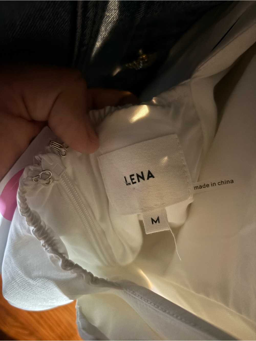 Lena White Satin Mini Dress - Picture 3 of 3